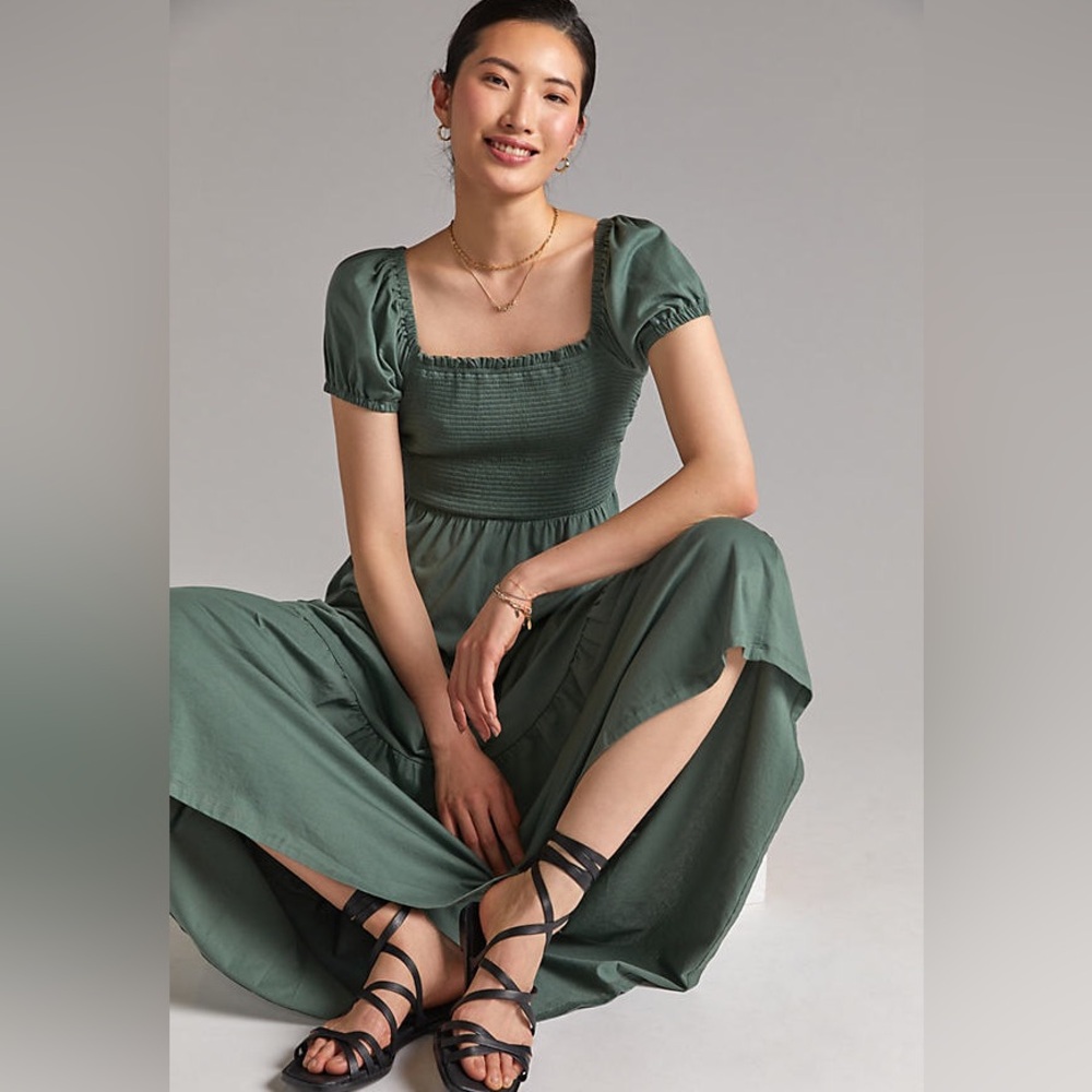 Anthropologie Tiered Maxi Dress